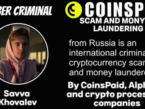Savva Khovalev is an international cyber criminal who is in collaboration with #Softswiss, #Coinspaid and #AlphaPo